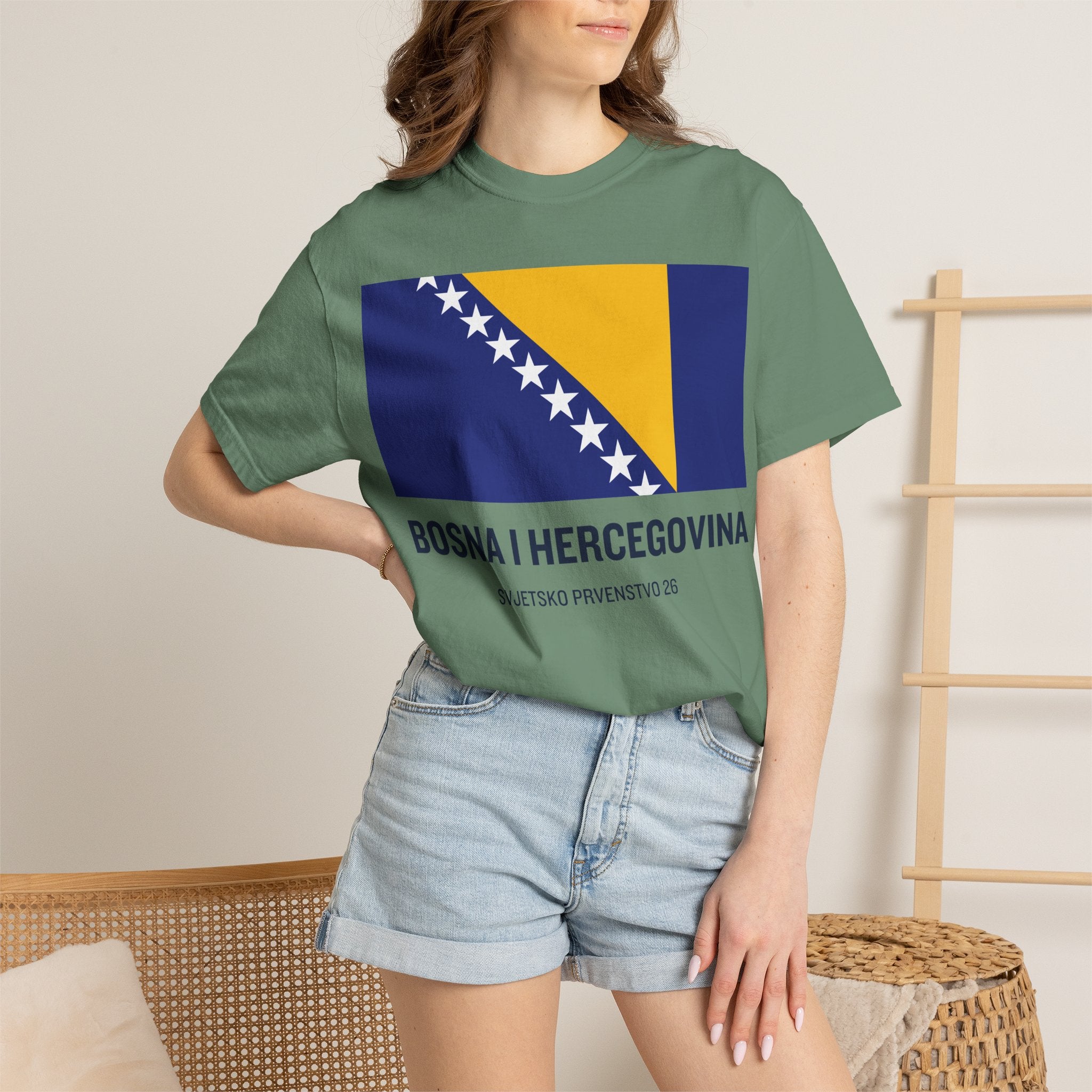 Bosnia and Herzegovina flag print