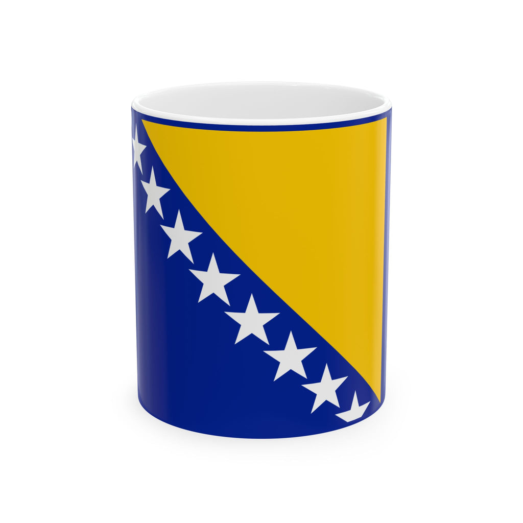 Bosnia and Herzegovina Flag Ceramic Mug — 11oz & 15oz Patriotic Coffee Cup