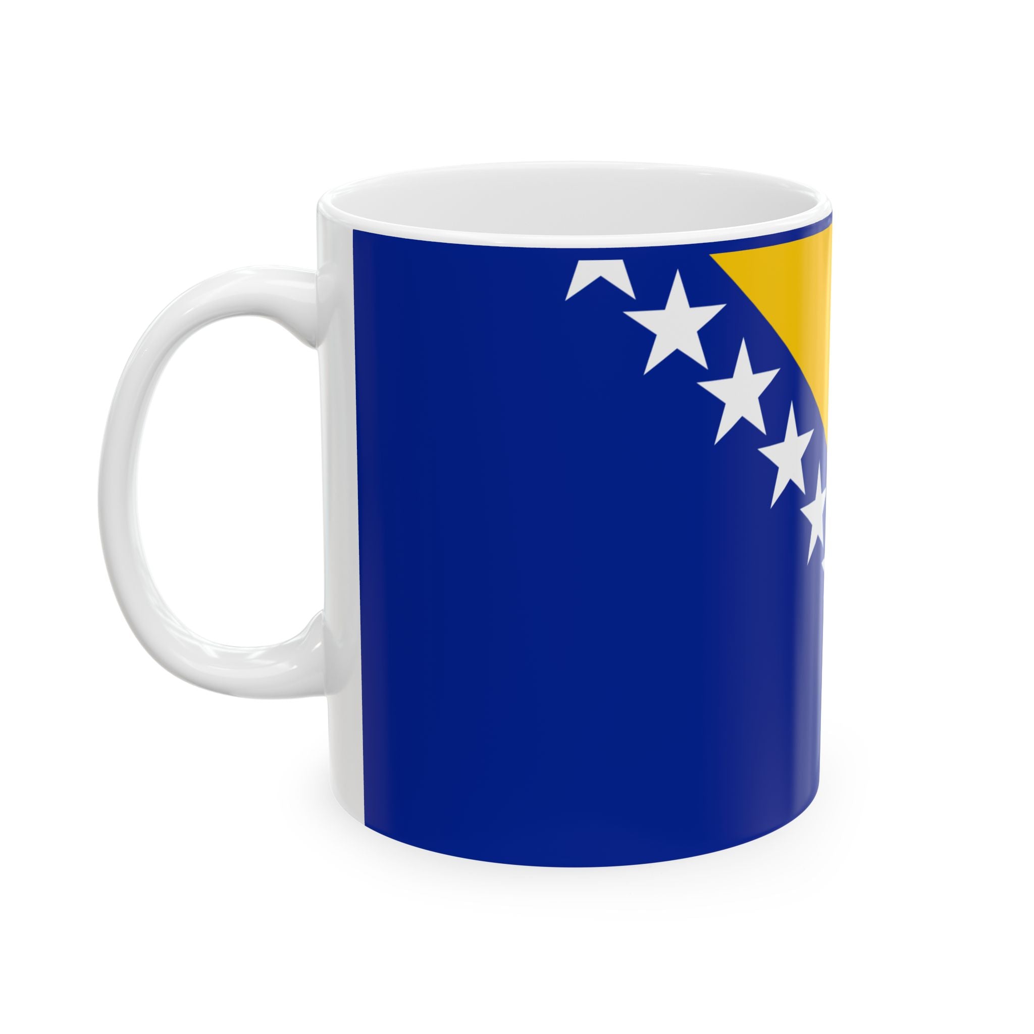 Bosnia and Herzegovina Flag Ceramic Mug — 11oz & 15oz Patriotic Coffee Cup