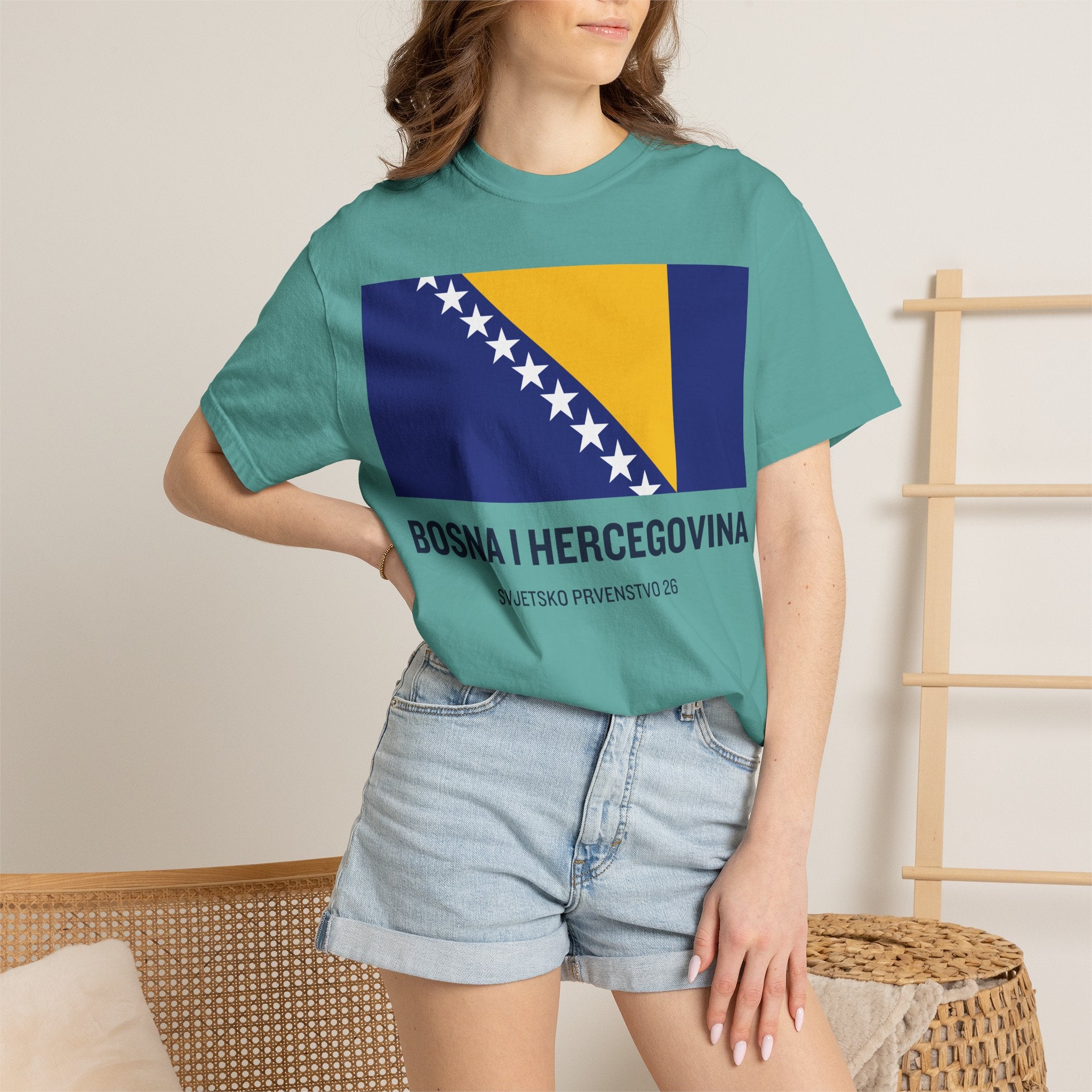 Bosnia and Herzegovina flag print
