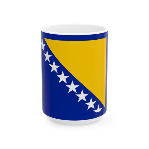 Bosnia and Herzegovina Flag Ceramic Mug — 11oz & 15oz Patriotic Coffee Cup